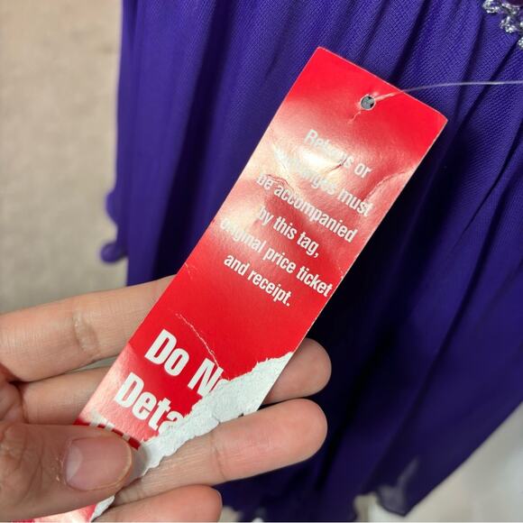 ENFOCUS STUDIO PURPLE WOMEN V-NECK MINI DRESS SIZE 12 NEW WITH TAGS - Picture 6 of 7